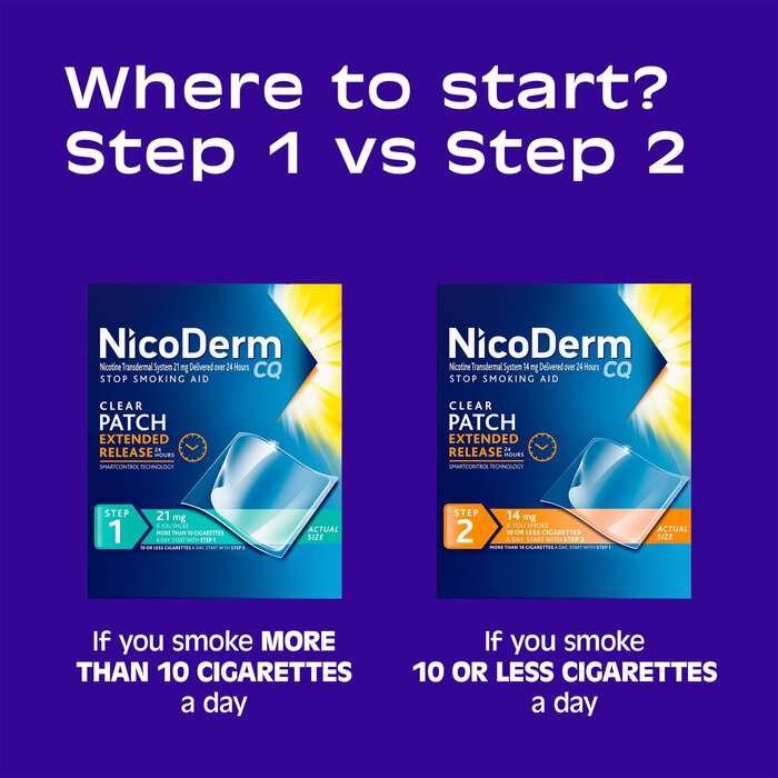 14 mg patch is how many cigarettes Rugby Nicotine Transdermal Patch, Step 2 to Quit Smoking, 14mg, Count 14mg Nicotine Patch 14Ct