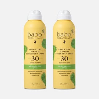 Babo Botanicals Sheer Zinc Continuous Spray Sunscreen, SPF 30, 6 fl oz. - 2-Pack, , large