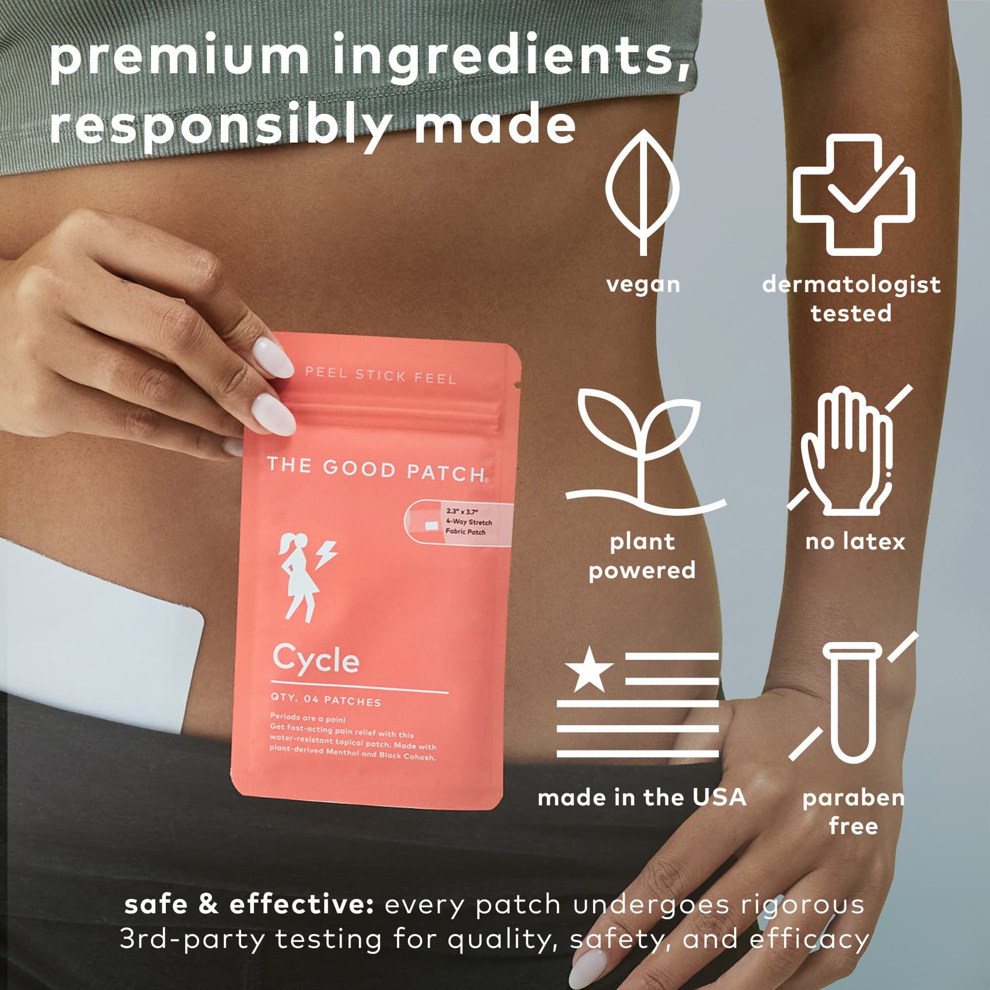 The Good Patch® Cycle - Pain Patch,  4 ct., , large