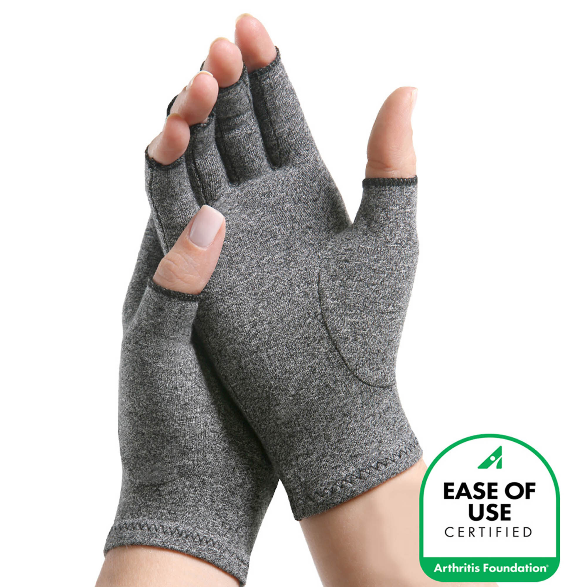 IMAK Arthritis Gloves, 1 Pair, Gray, large