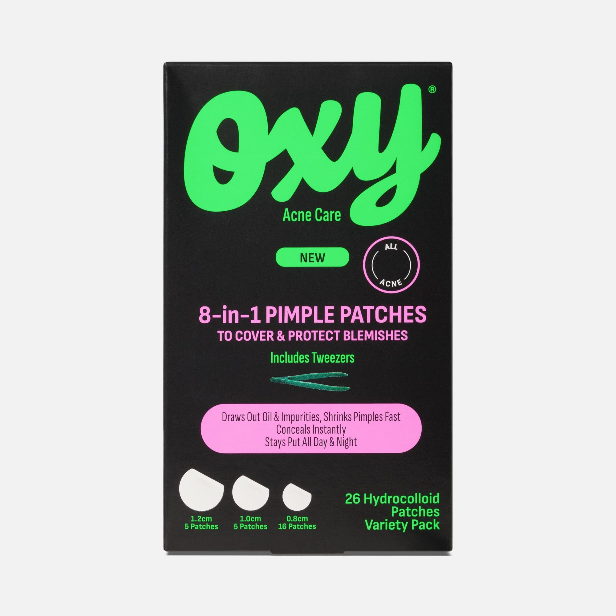 OXY® 8-in-1 Pimple Patch, Variety Pack, 26 ct.