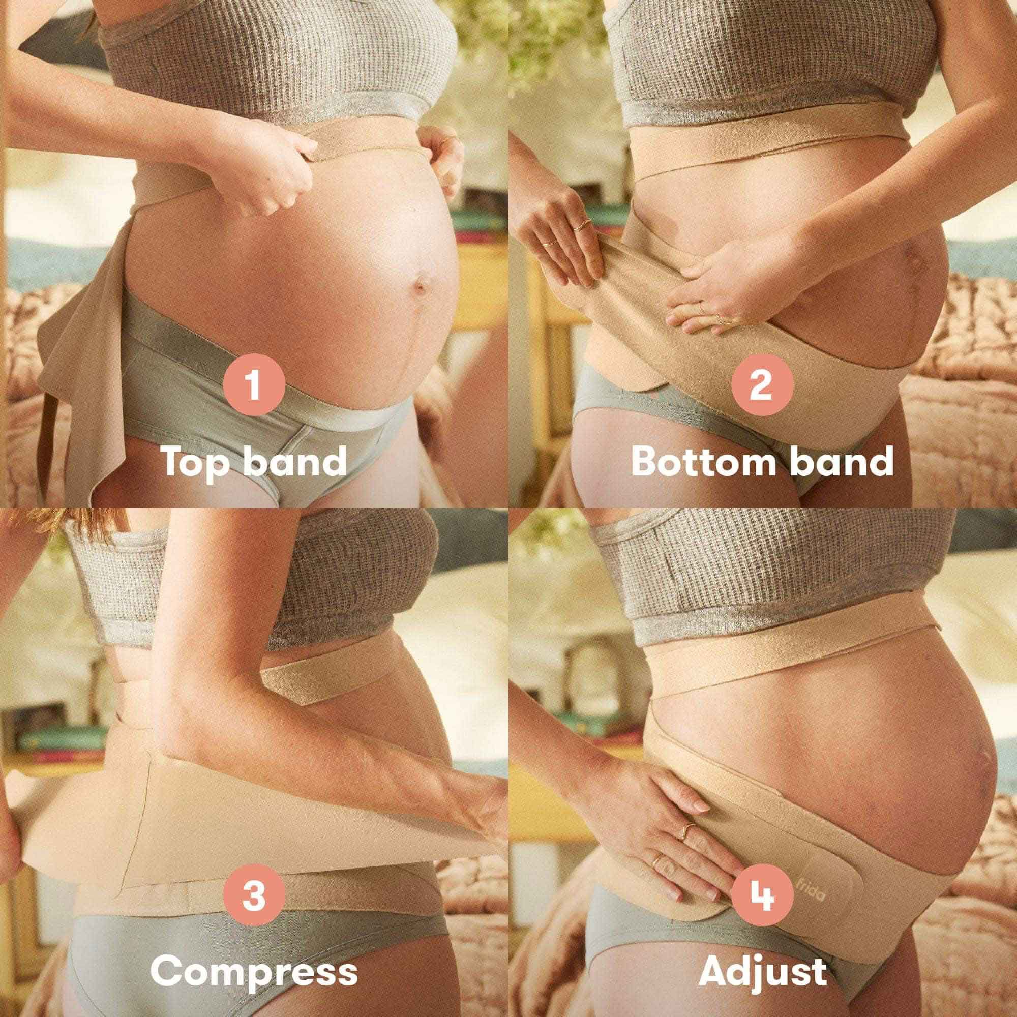 Frida Mom Dual-Support Pregnancy Belly Band, Clay, , large