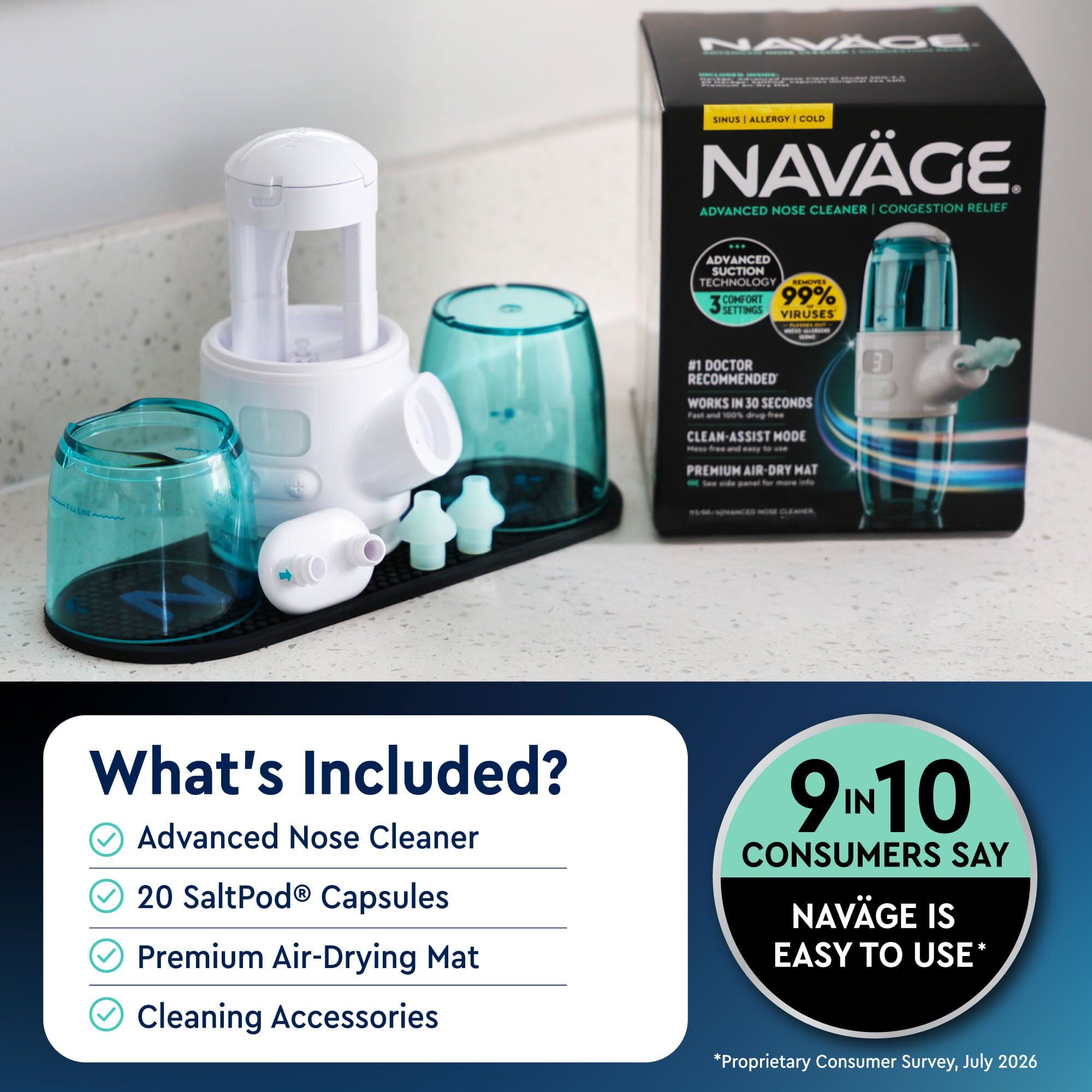 Navage® Advanced Powered Nose Cleaner, , large