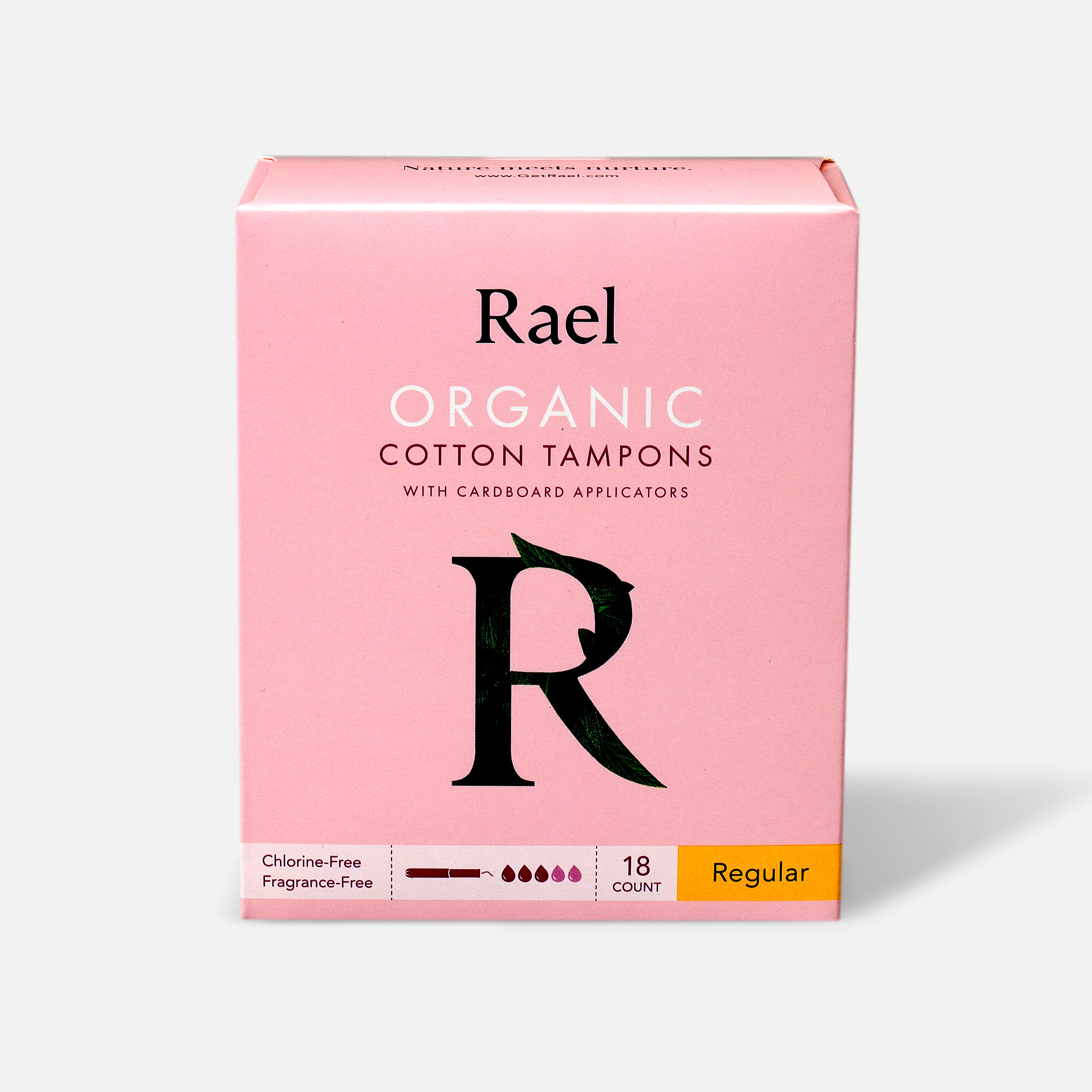 Rael Organic Cotton Tampons with Cardboard Applicator, , large
