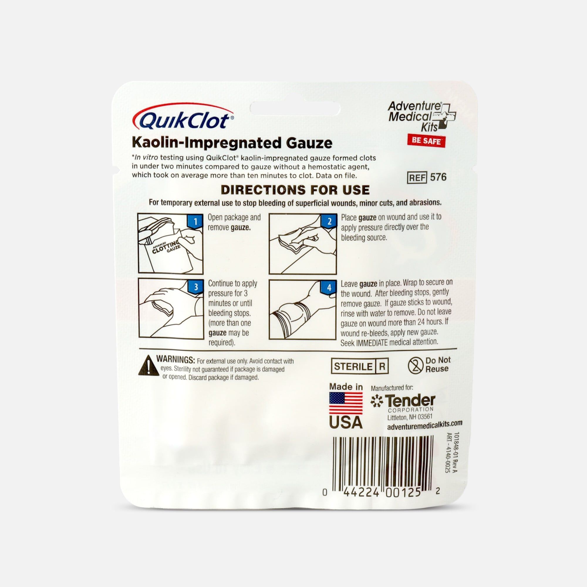 QuikClot Gauze 3" x 4', , large