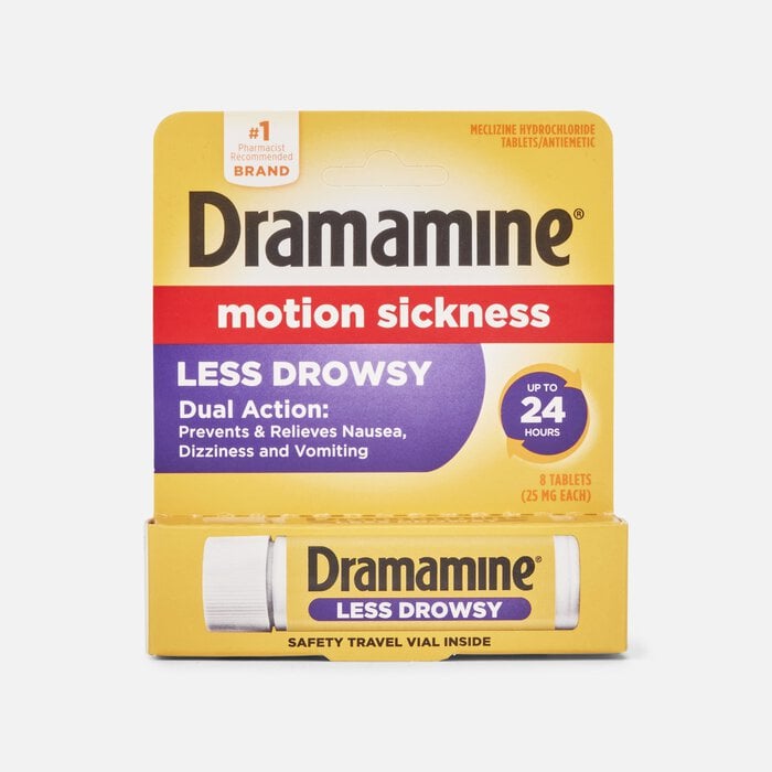 Dramamine Motion Sickness Relief Tablets, Less Drowsy Formula, 8 ct., , large