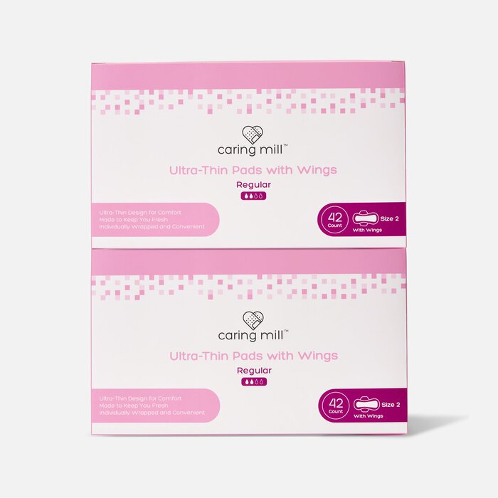 Caring Mill™ Ultra Thin Pads With Wings Size 2, 42 ct. (2-Pack), , large