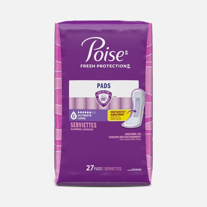 Poise Incontinence Pads, Ultimate Long, 27 ct., , large