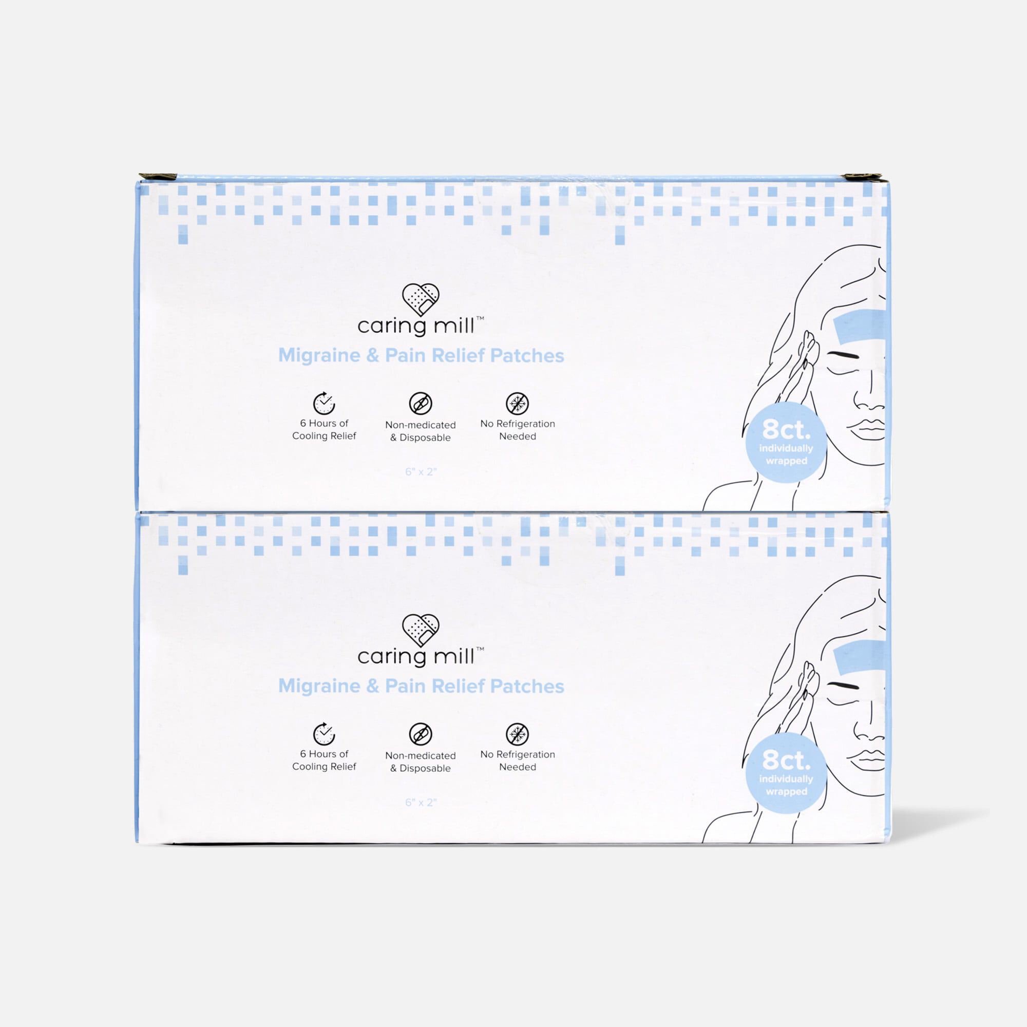 Caring Mill™ Migraine & Pain Relief Patches, 8 ct. (2-Pack)