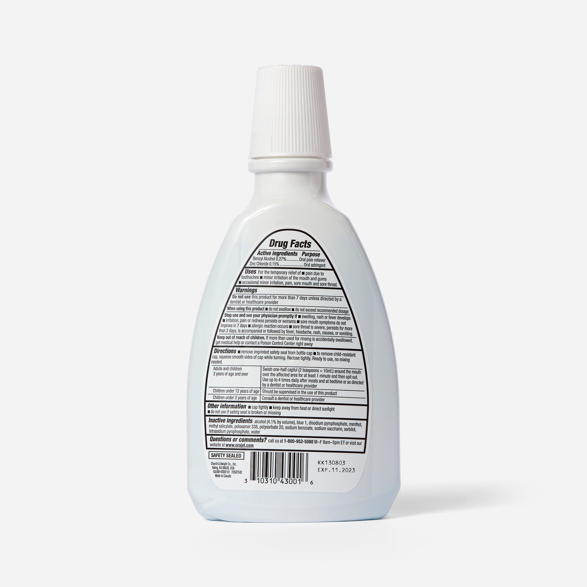 Orajel Toothache Rinse, 16 oz., , large