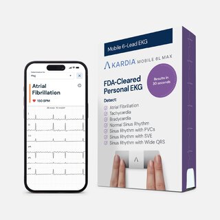 KardiaMobile 6L Max 6-Lead Personal EKG with 1-Year KardiaCare Subscription, , large