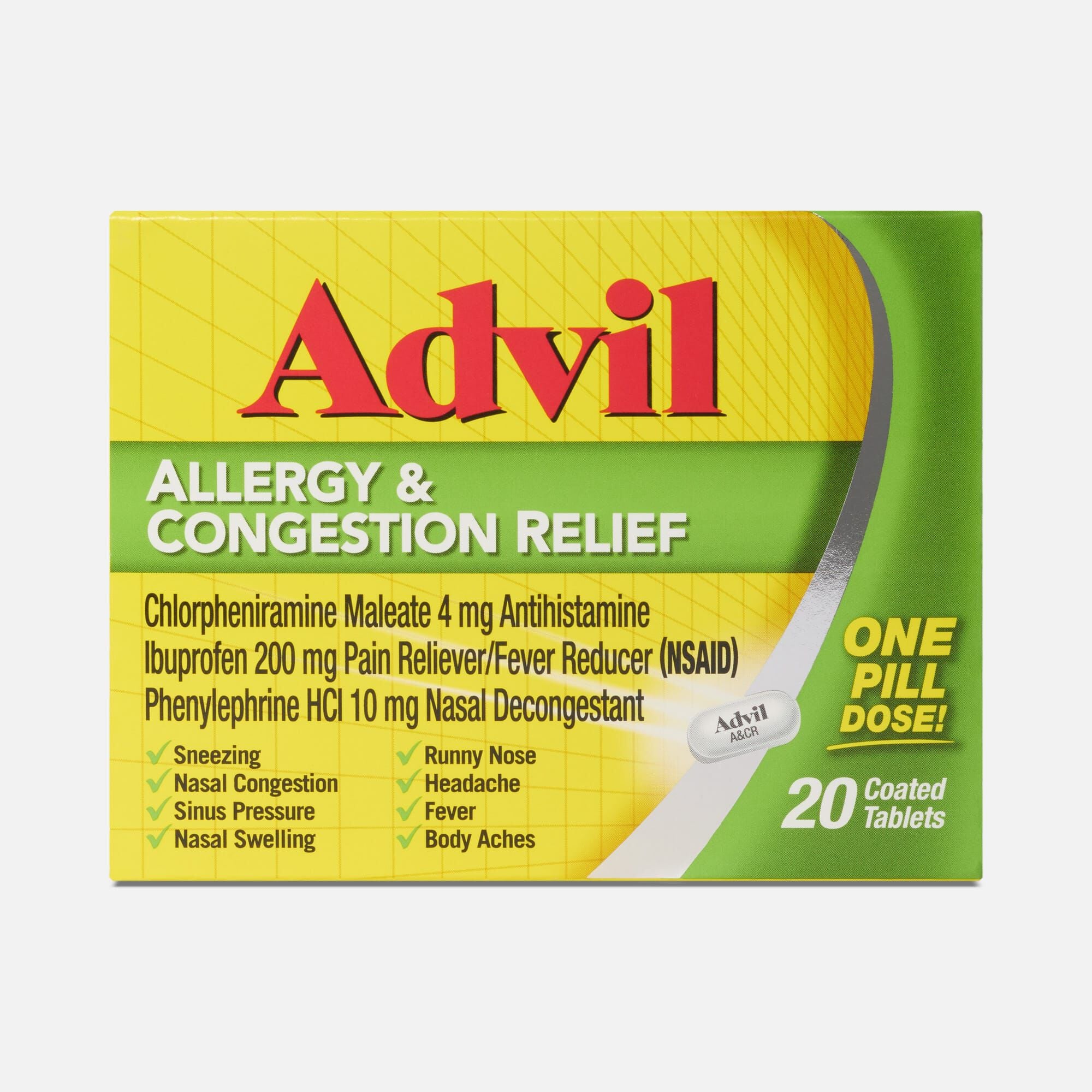 Advil® Allergy & Congestion Relief Tablets, 20 ct., , large