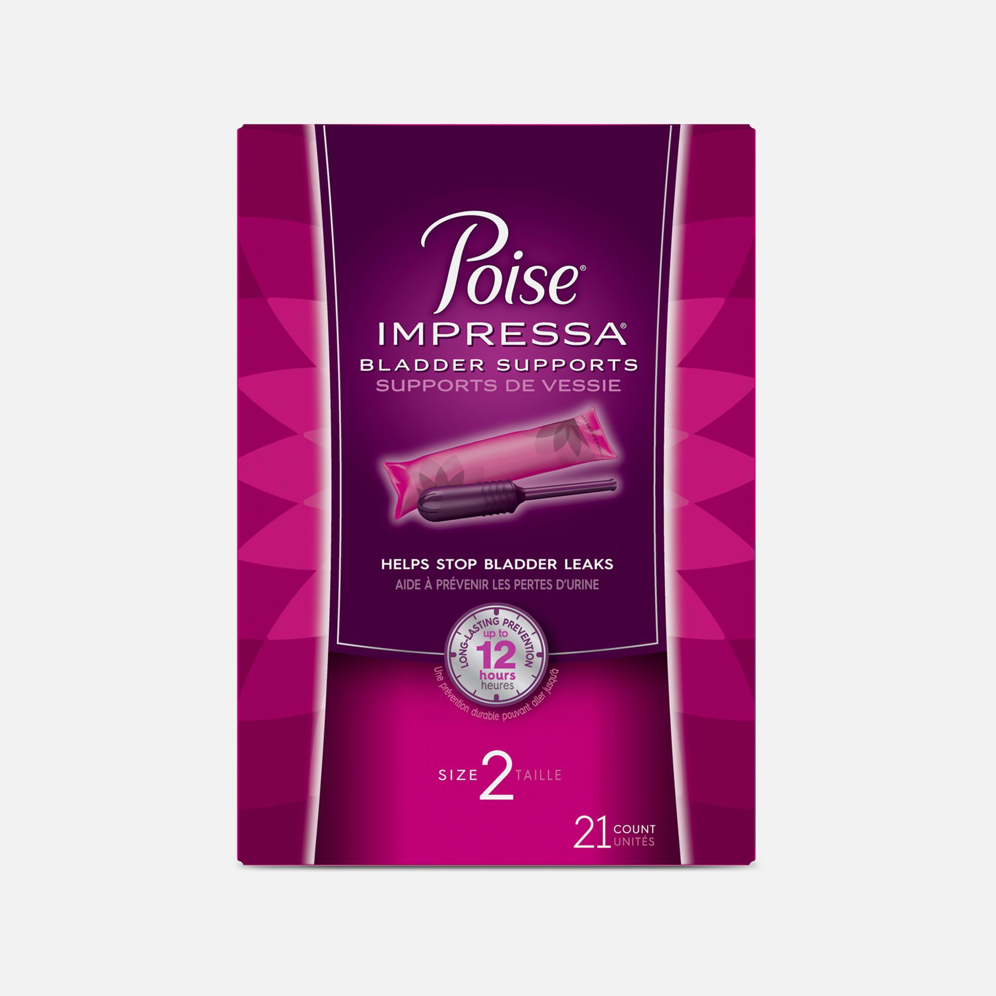 Poise Impressa Incontinence Bladder Support for Women, Bladder Control, Size 2, 21 ct., , large
