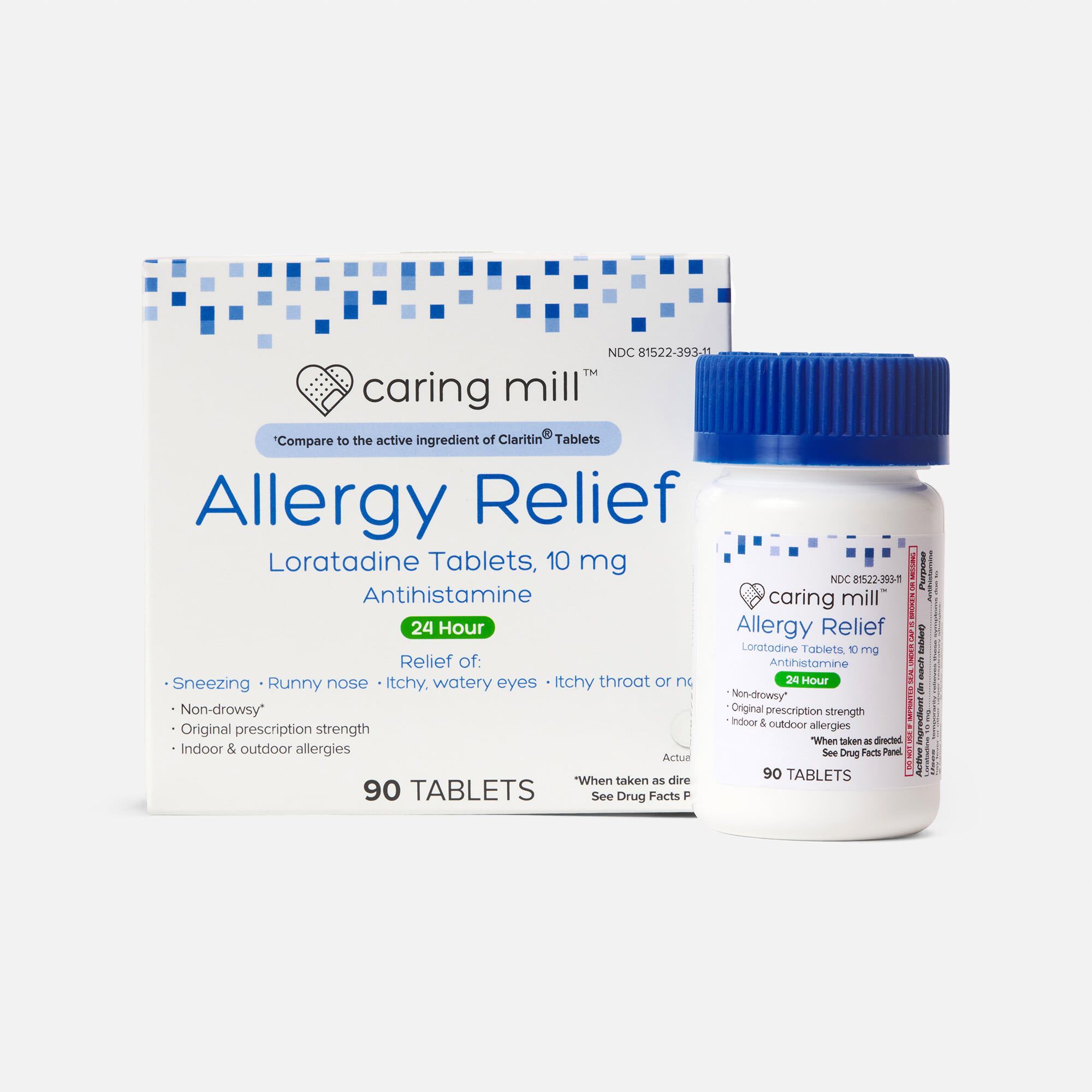 Caring Mill™ Allergy Relief Loratadine Tablets, 90 ct., , large