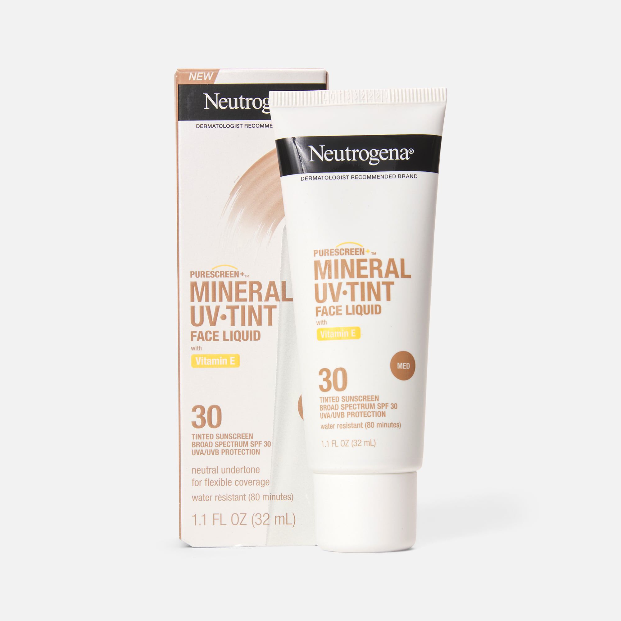Neutrogena UV TINT Mineral Lotion, SPF 30 Medium, 1.1 oz .