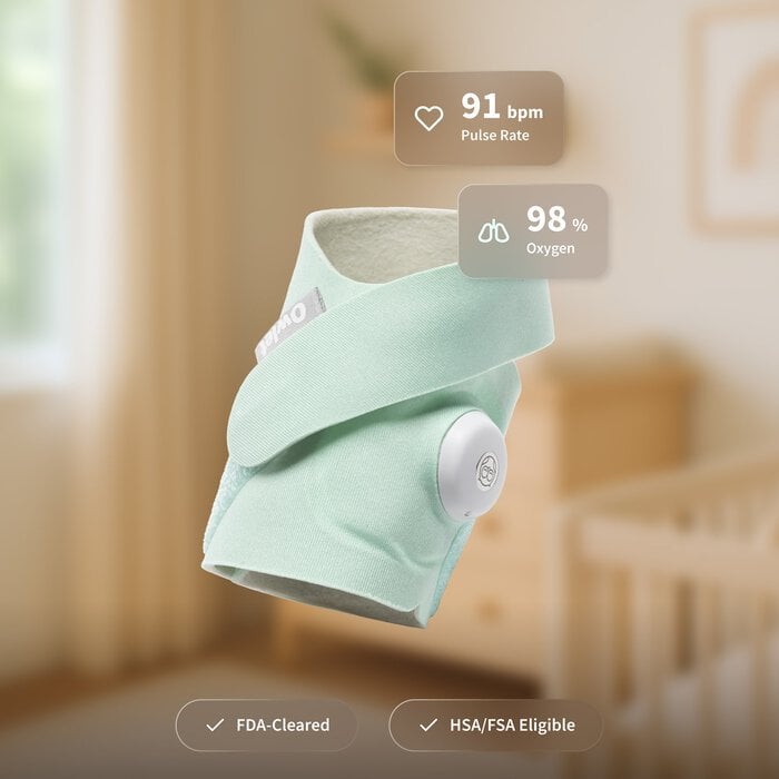 Owlet Dream Sock Baby Monitor, Mint, large