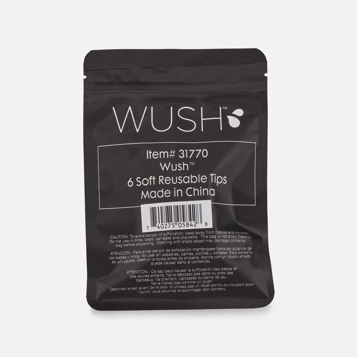 Wush Water Powered Ear Cleaner by BlackWolf Reusable Replacement Tips, 6 ct., , large