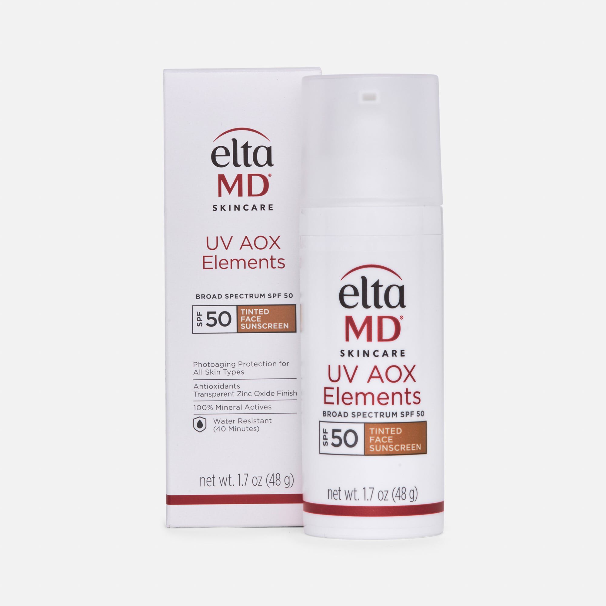 EltaMD UV AOX Elements Broad-Spectrum Tinted Mineral Face Sunscreen, SPF 50, 1.7 oz., , large