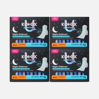 Kotex® BioCare™ Ultra Thin Overnight Pads With Wings, Heavy Absorbency, 10 ct. (4 pack)