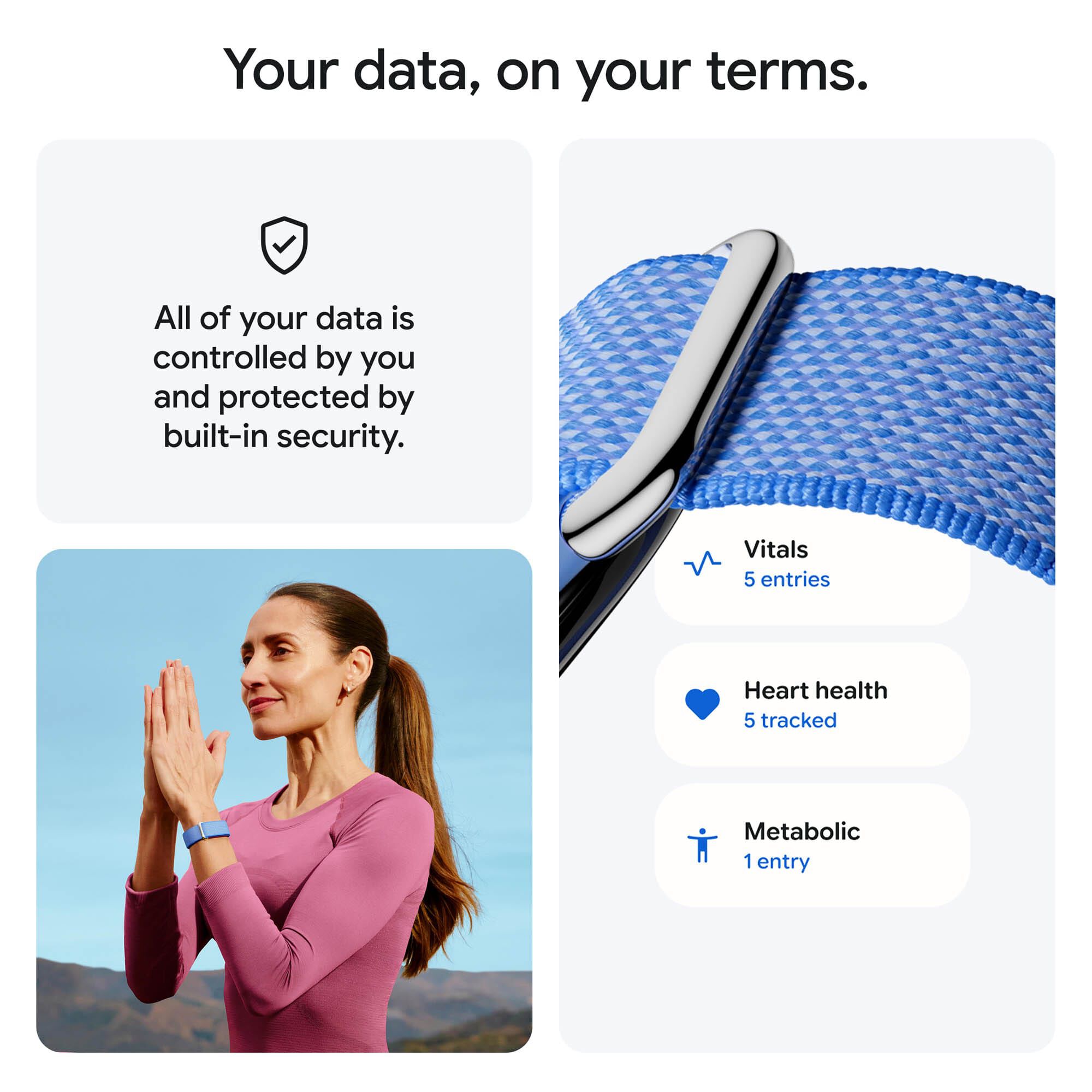 Google Fitbit Air, Screenless Fitness and Health Tracker, One Size, Lavender, large