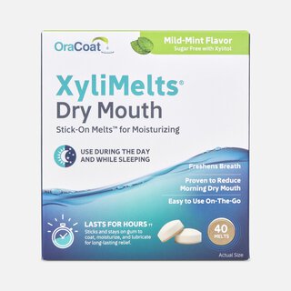 OraCoat XyliMelts Dry Mouth Stick-On Melts - Mild Mint, 40 ct., , large