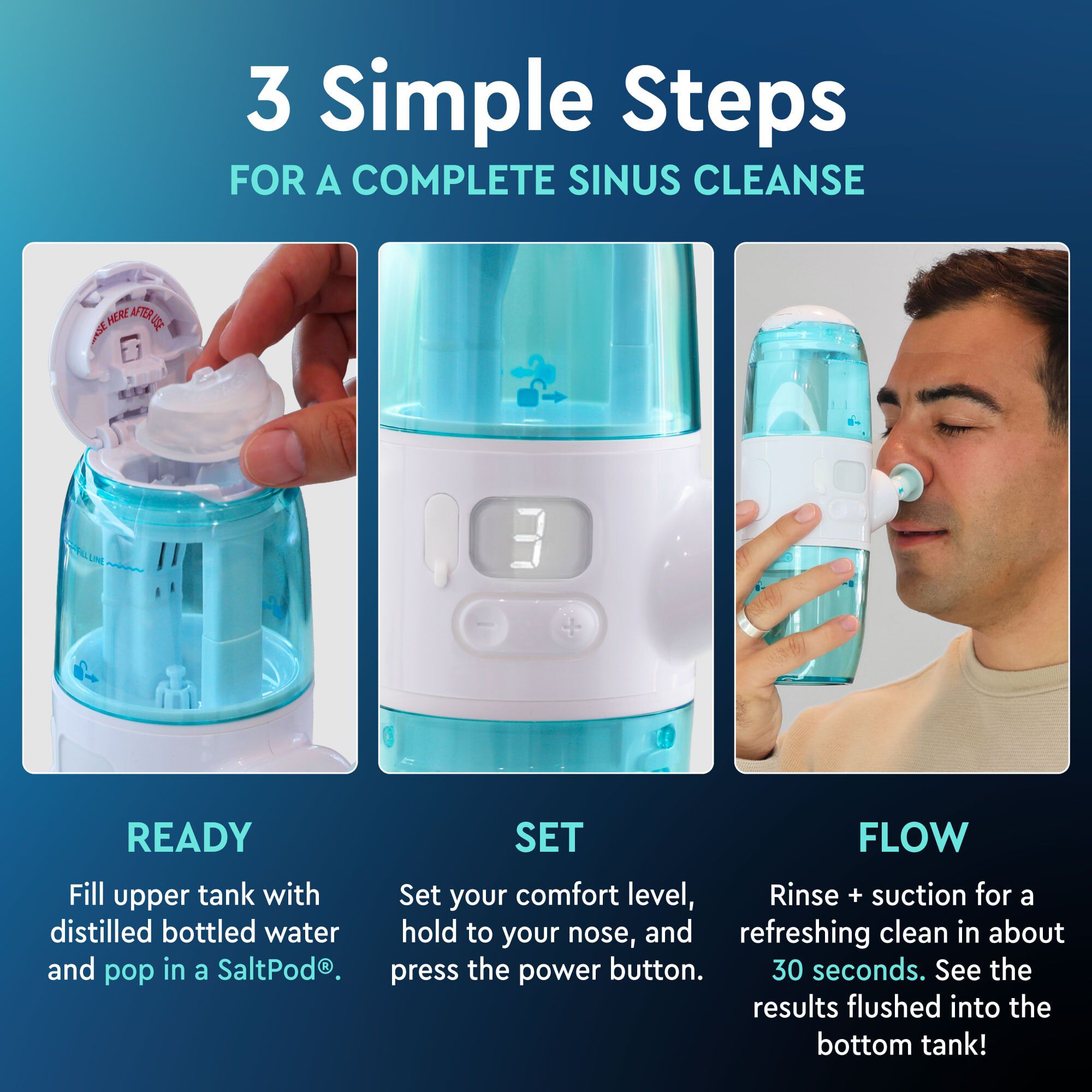 Navage® Advanced Powered Nose Cleaner Bundle, , large