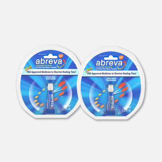 Abreva, Docosanol 10% Cream Tube, Treatment for Cold Sore/Fever Blister, 2g (2-Pack), , large