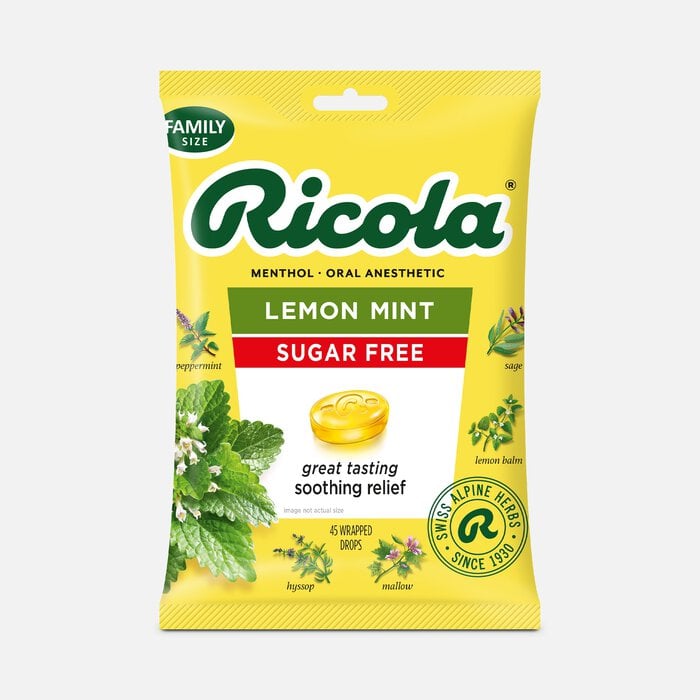 Ricola Sugar Free Lemon Mint Throat Drops, 45 ct., , large