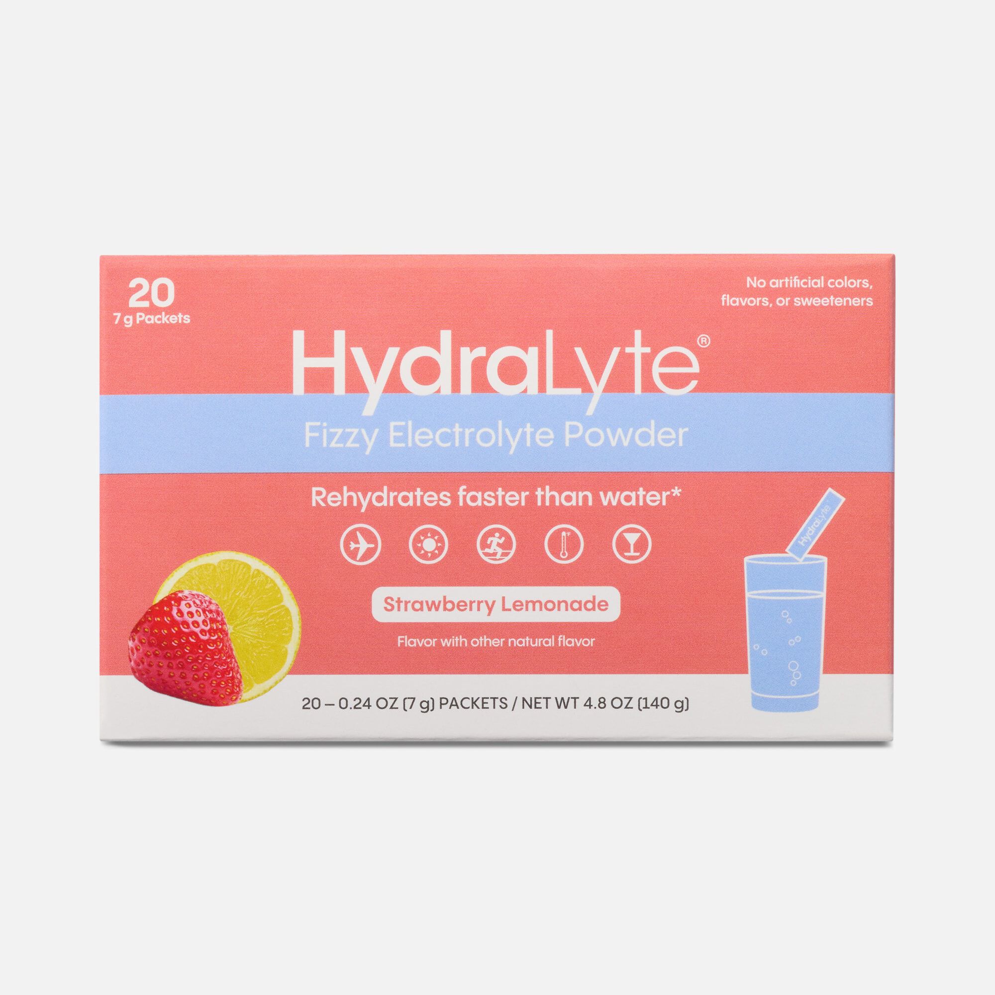 Hydralyte Effervescent Tablets, Strawberry Lemonade, 20 Packets, , large
