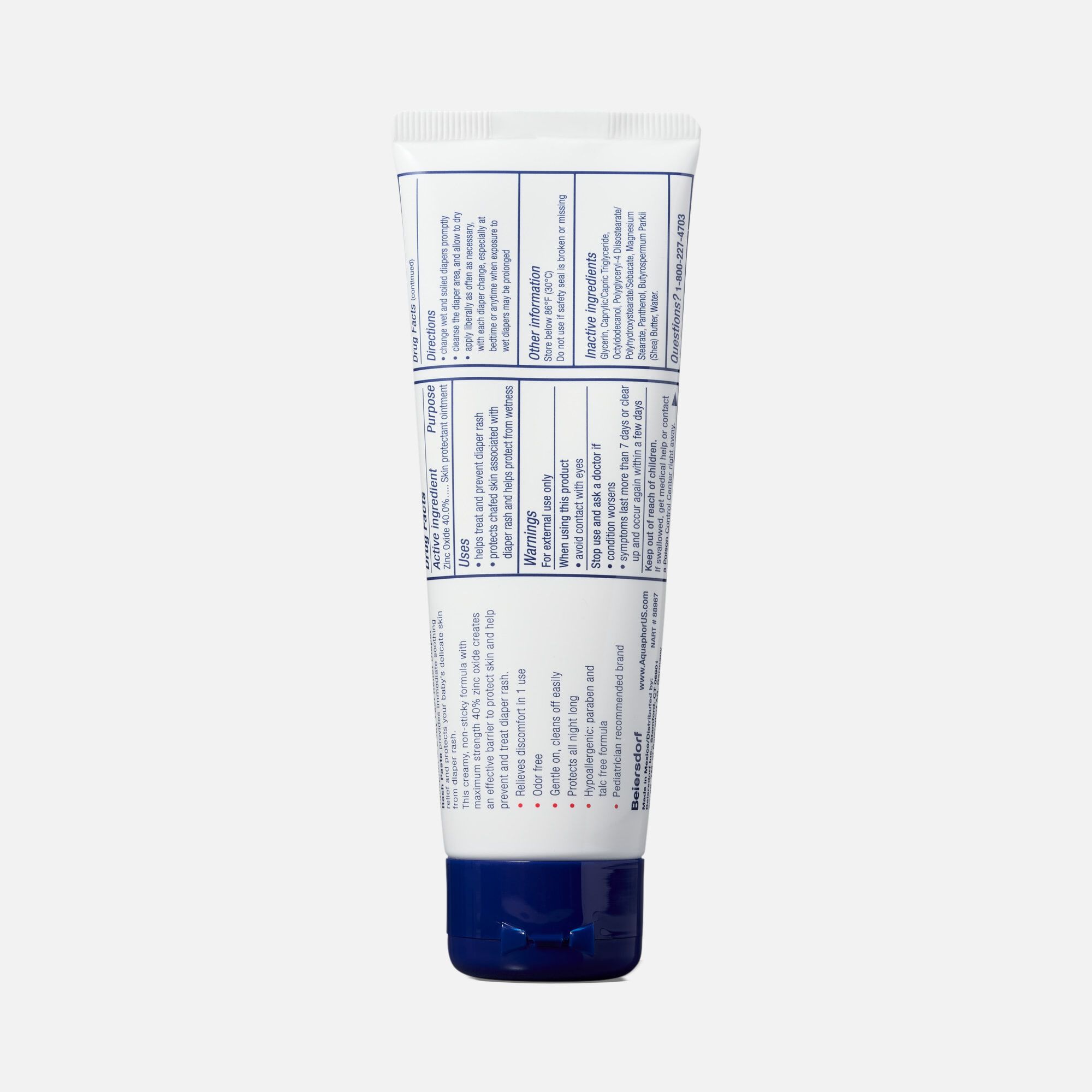 Aquaphor Baby Fast Relief Diaper Rash Paste Tube, 3.5 oz., , large