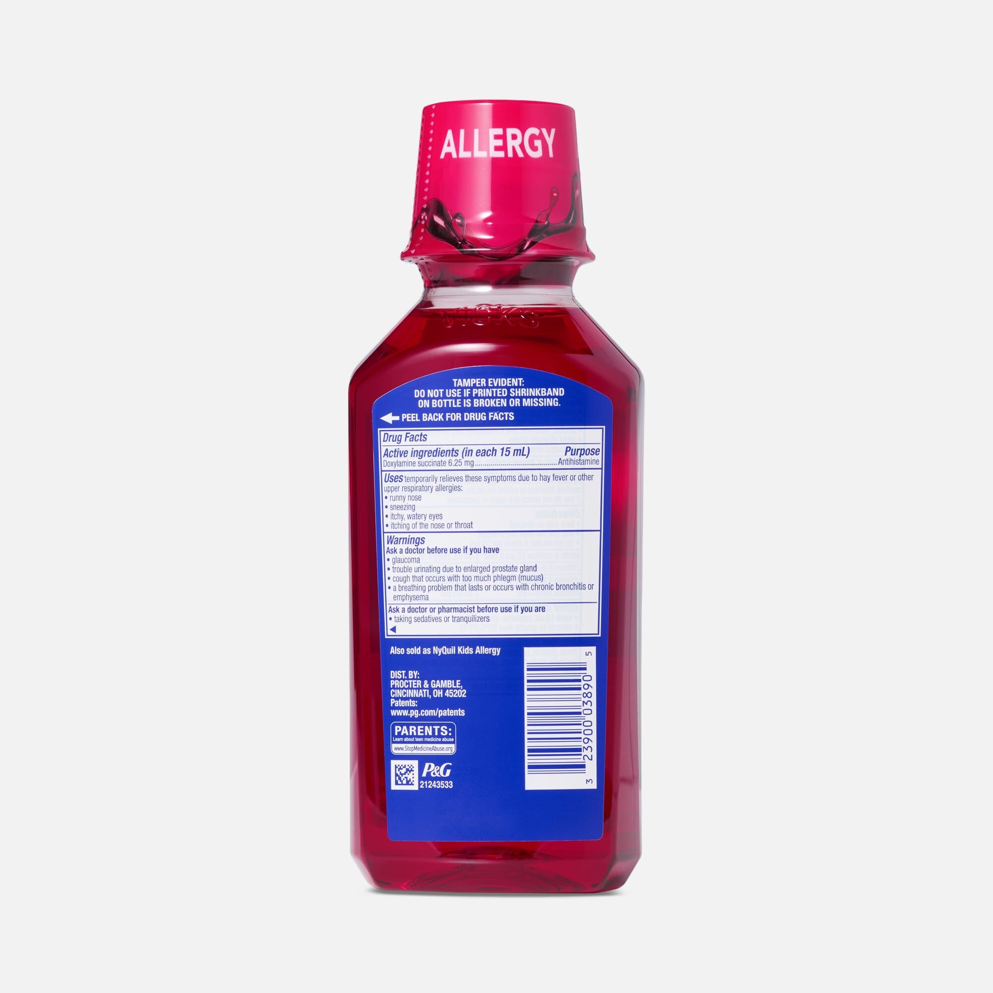Vicks® NyQuil™ Allergy Nighttime Liquid, Berry, 12 fl. oz., , large