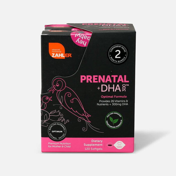 Zahler Prenatal +DHA 300 mg Vitamins, 60 Softgels, , large