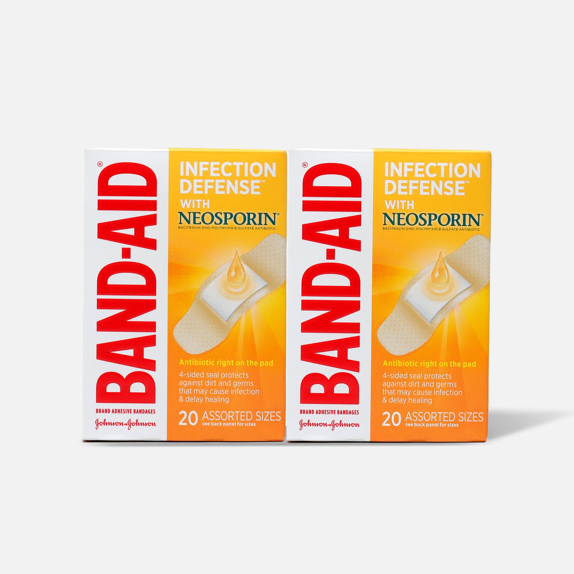 BAND-AID® Bandages with Neosporin Antibiotic Ointment, Assorted Sizes, 20 ct. (2-Pack), , large