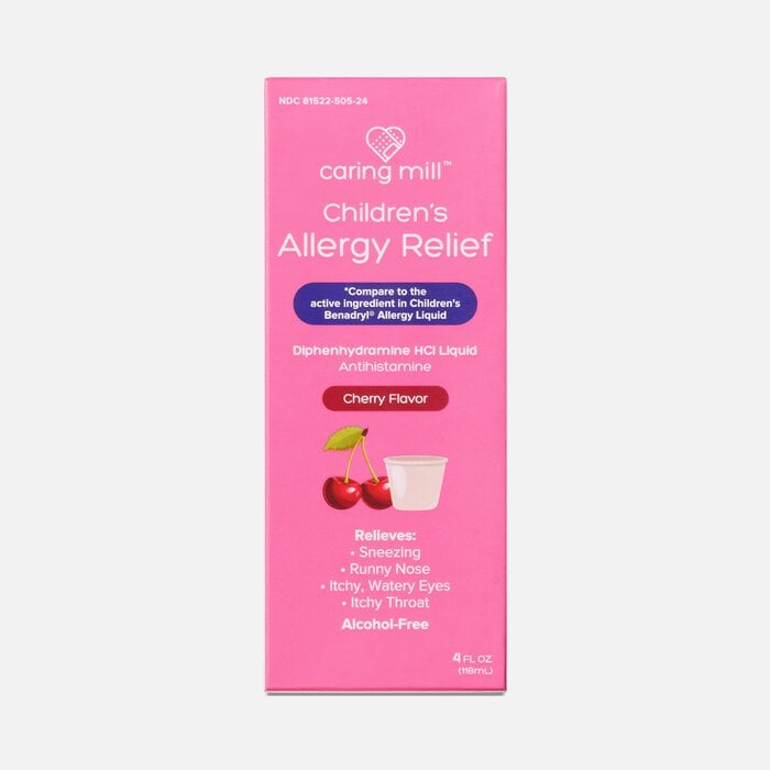 Caring Mill™ Children's Allergy Dye-Free Cherry Liquid, 4 oz., , large