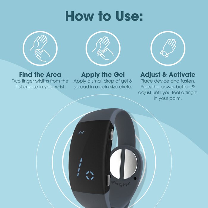 Reliefband Nausea Relief - Premier, Charcoal Grey, large
