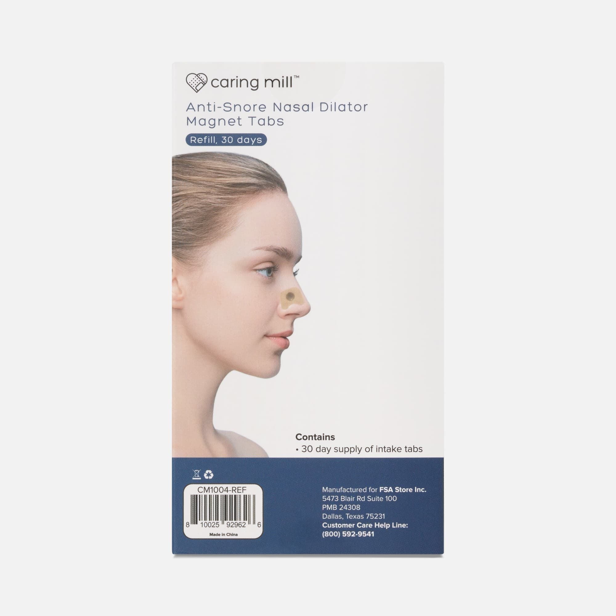 Caring Mill™ Anti-Snore Nasal Dilator Magnet Tabs Refill, 30 days