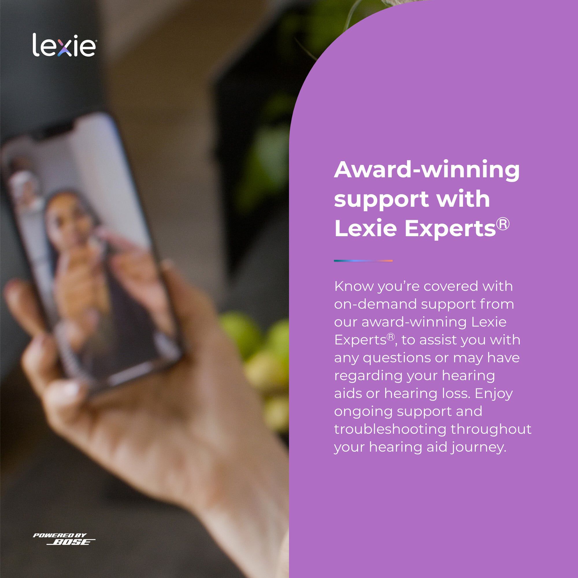 Lexie B2 Plus Self-Fitting OTC Hearing Aids Powered by Bose, , large
