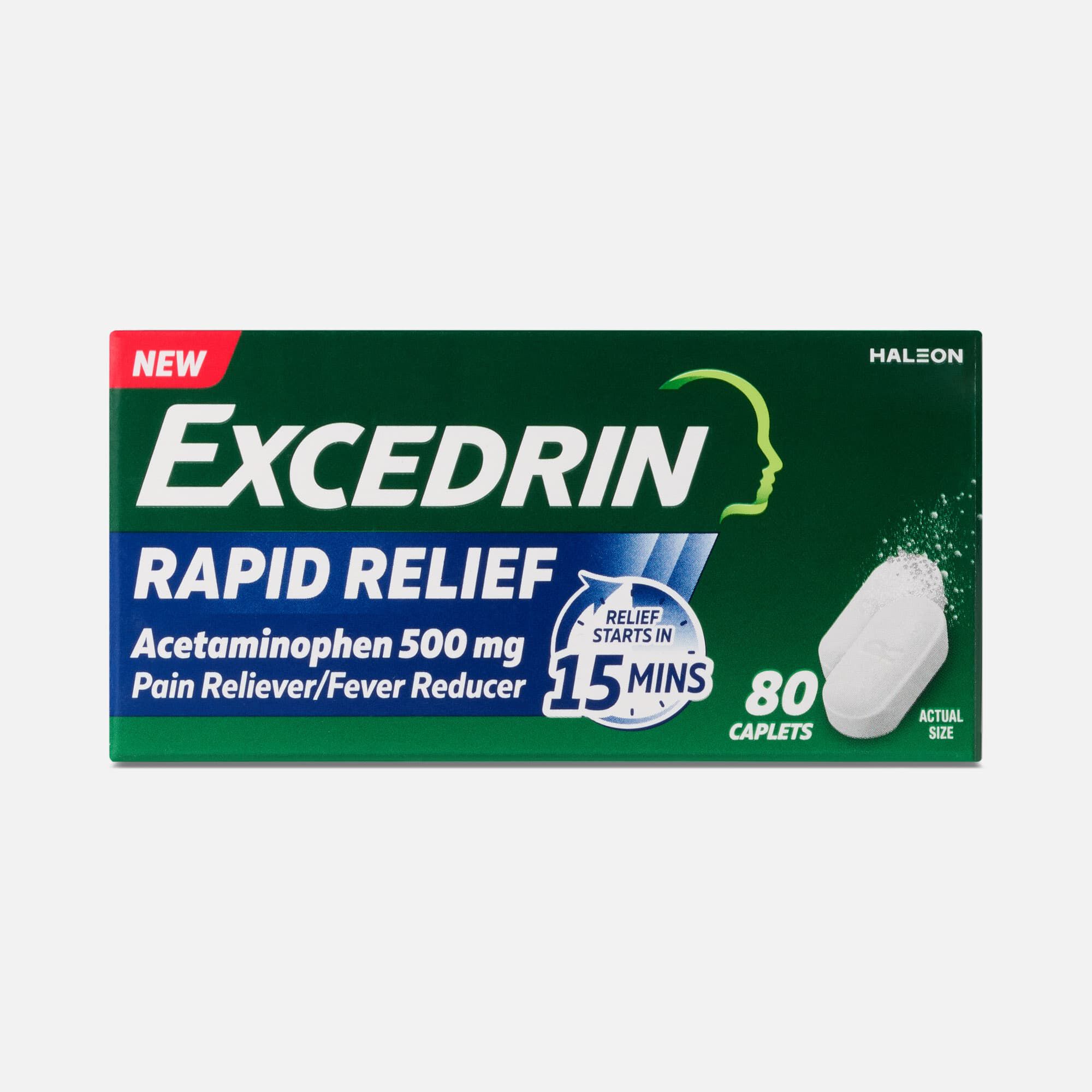 Excedrin Rapid Relief Caplets, 80 ct.