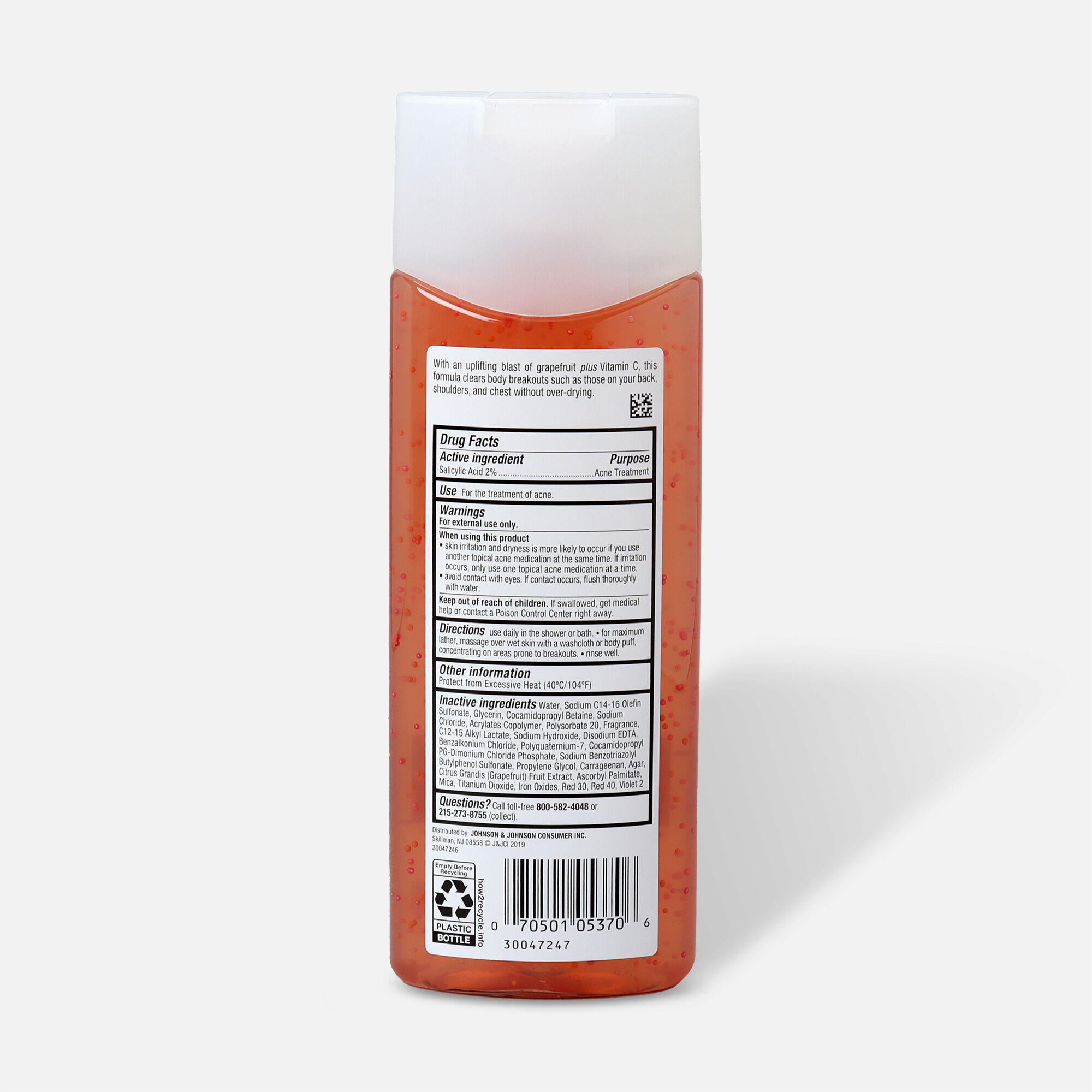 Neutrogena Body Clear Pink Grapefruit Body Wash, 8.5 oz. (3-Pack), , large