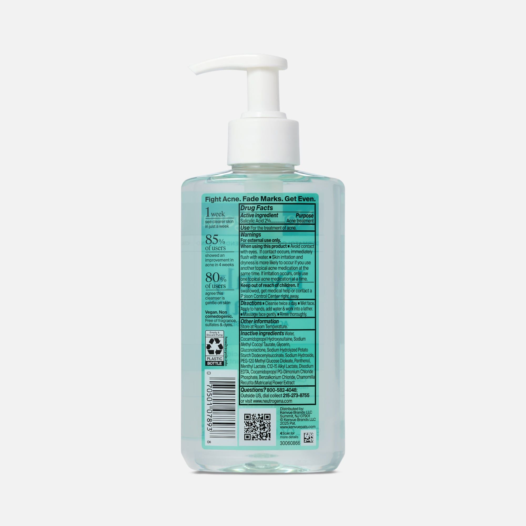 Neutrogena® Evenly Clear™ Acne Cleanser, 9.1 fl. oz., , large