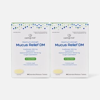 Caring Mill™ Maximum Strength Mucus-DM Extended-Release Tablets, 14 ct. (2-Pack)