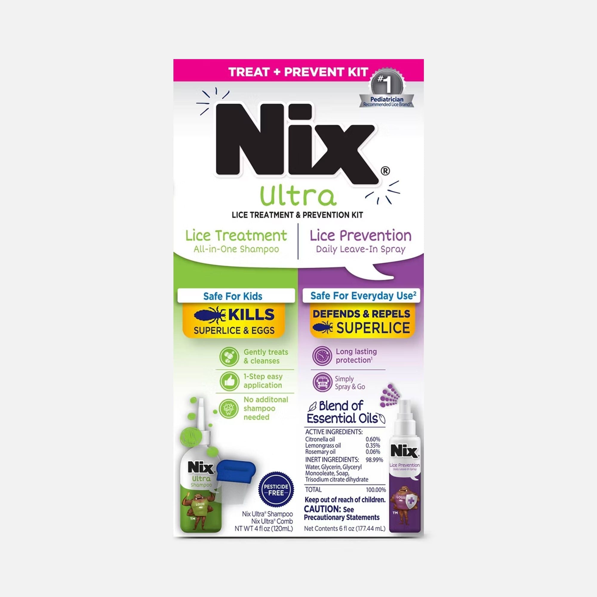 Nix® Ultra Super Lice Treatment and Prevention Kit, , large