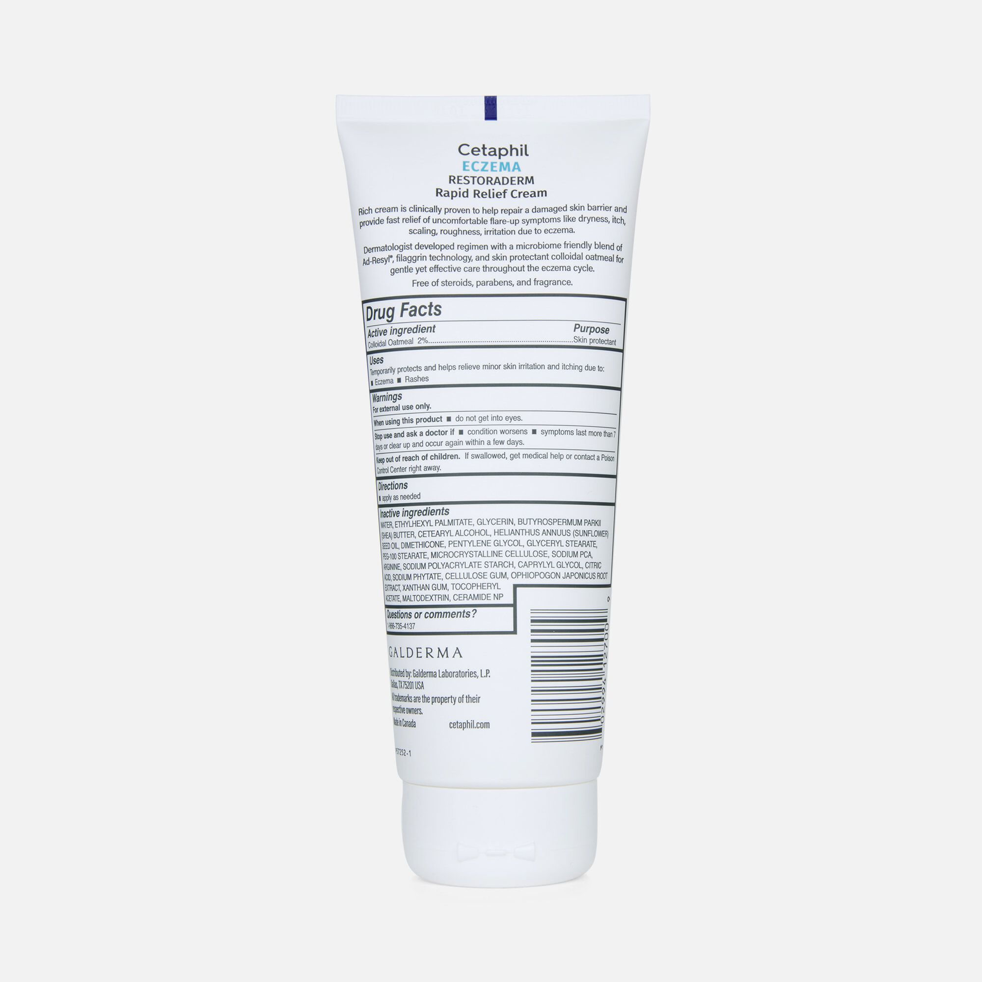 Cetaphil Eczema Restoraderm® Rapid Relief Cream, 8 oz., , large