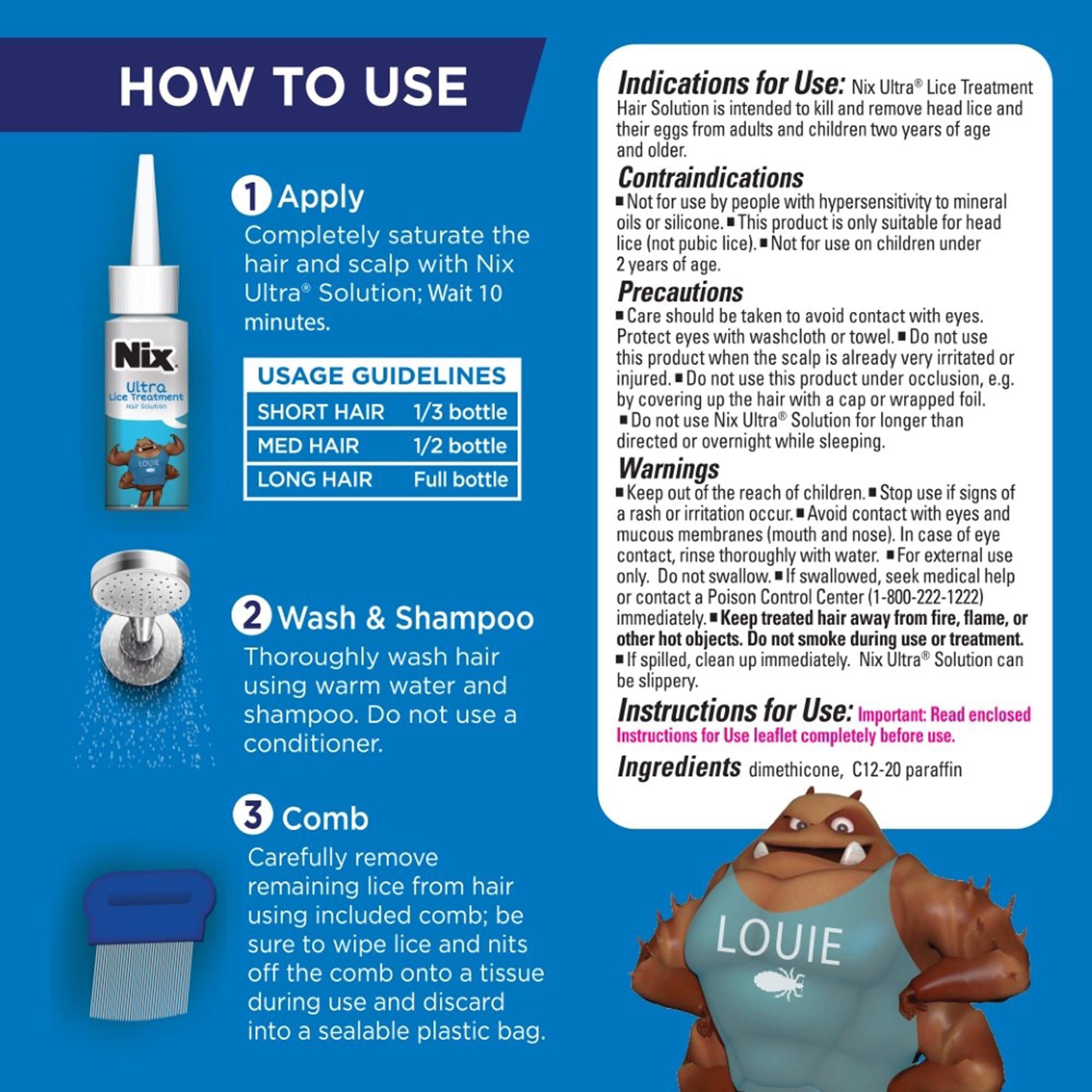 Nix Ultra Super Lice Removal Kit Lice Removal Treatment For Hair and Home, , large
