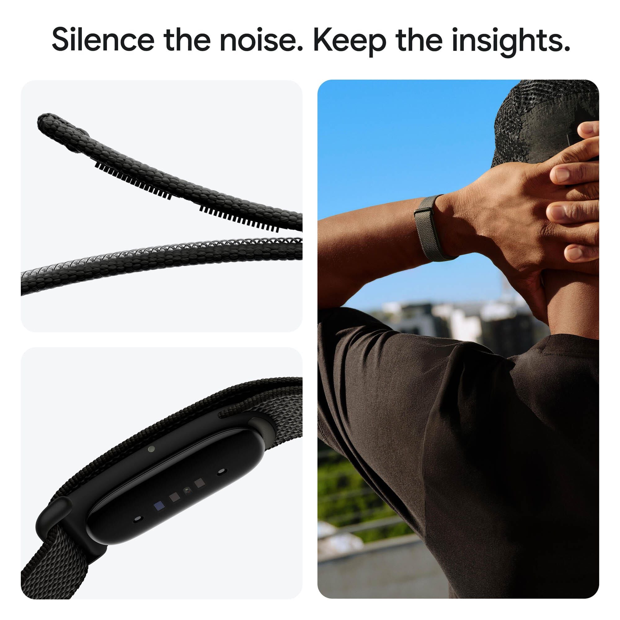 Google Fitbit Air, Screenless Fitness and Health Tracker, Obsidian, One Size, Obsidian, large
