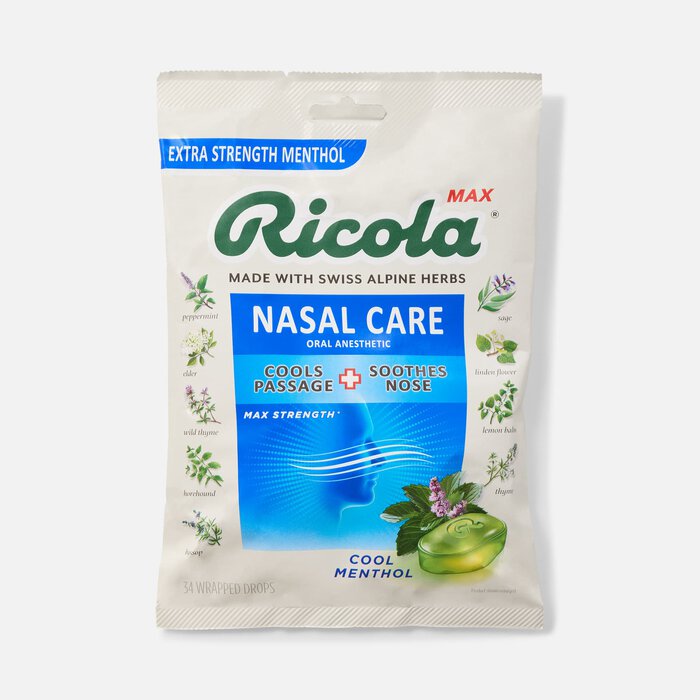 Ricola® MAX Nasal Care Throat Drops, Cool Menthol, 34 ct., , large