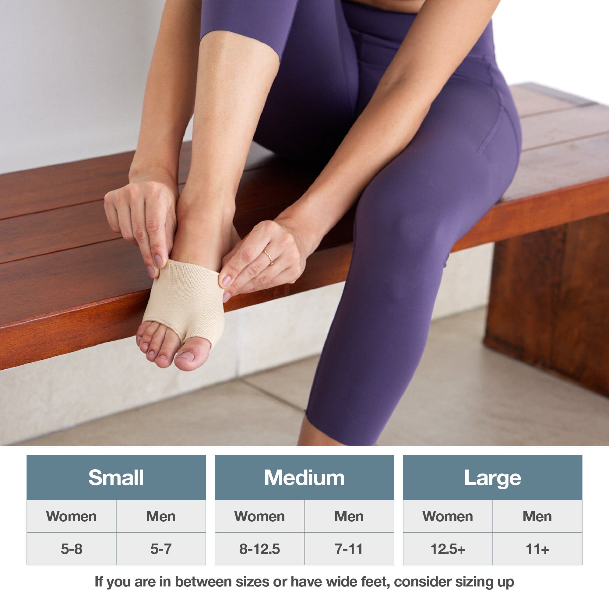 ZenToes Fabric Metatarsal Sleeve with Sole Cushion Gel Pads - 4-Pack, , large