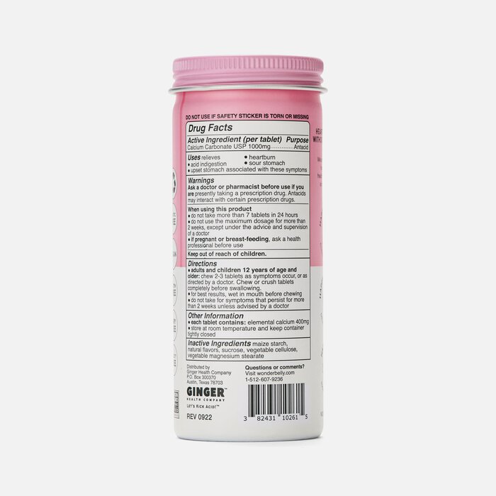 Wonderbelly Antacids, Strawberry Milkshake, 60 ct, , large
