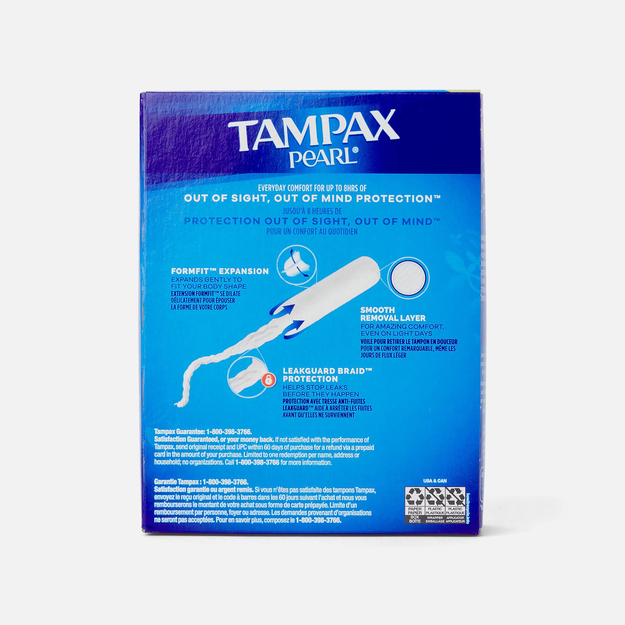 Tampax Pearl Tampons, Super Absorbency, 18 ct., , large