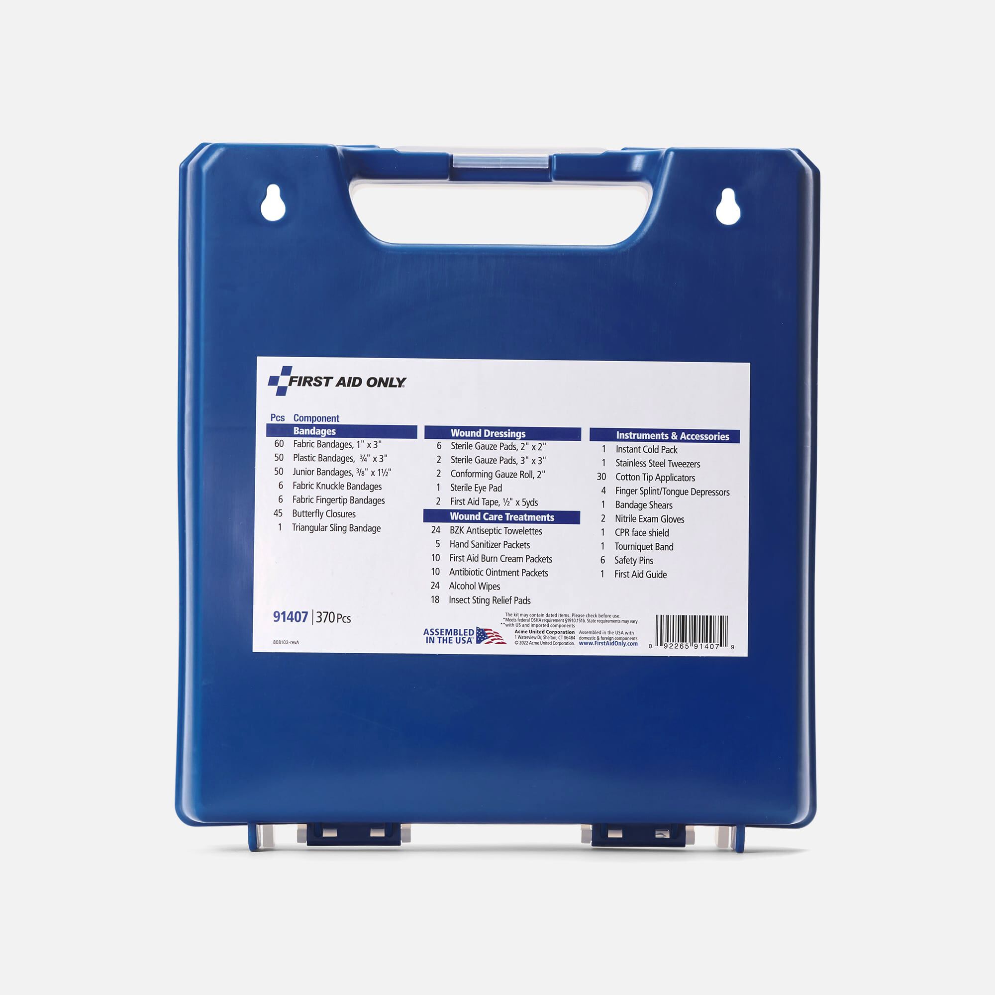 First Aid Only QuickTreat Dispenser Plastic First Aid Kit, 370 pc., , large